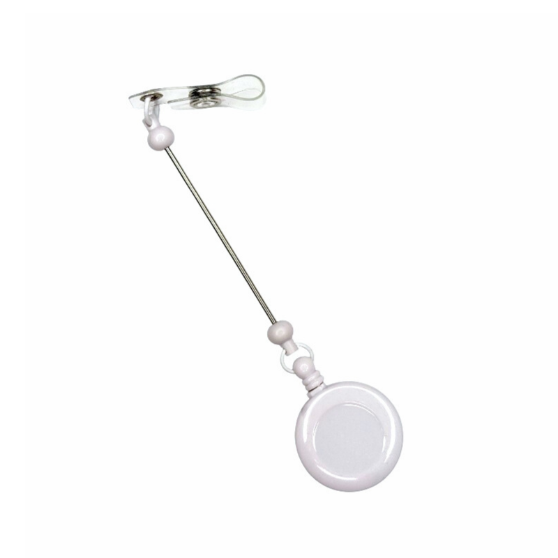 Porta badge retrattile personalizzabile con asta per perle e clip