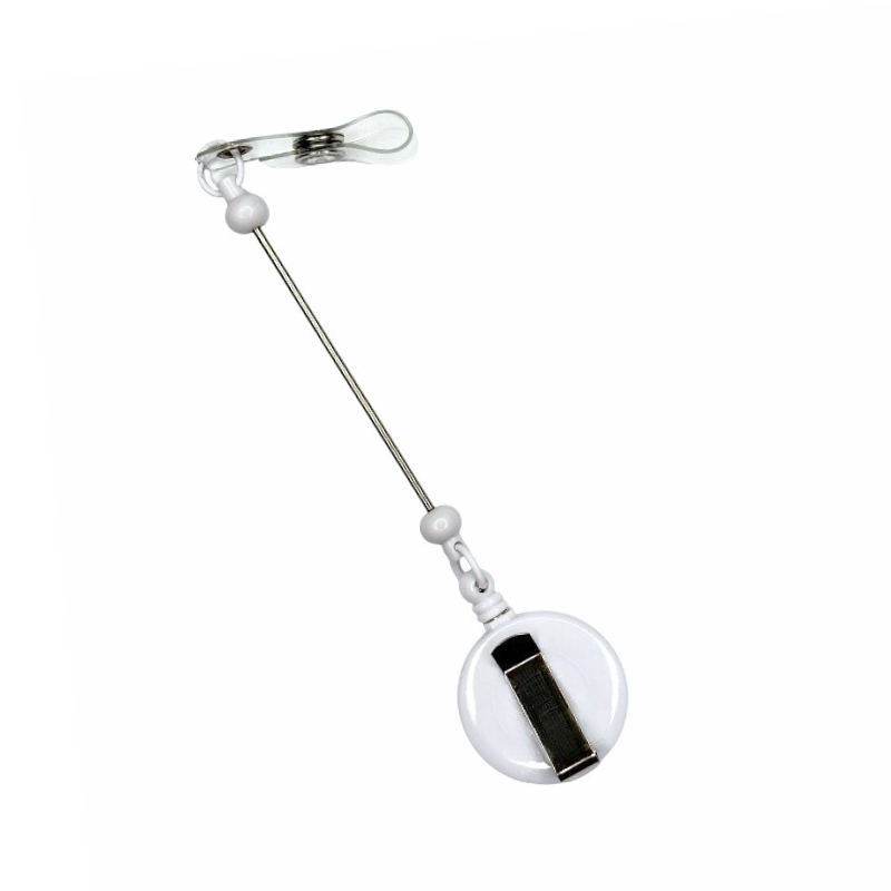 Porta badge retrattile personalizzabile con asta per perle e clip
