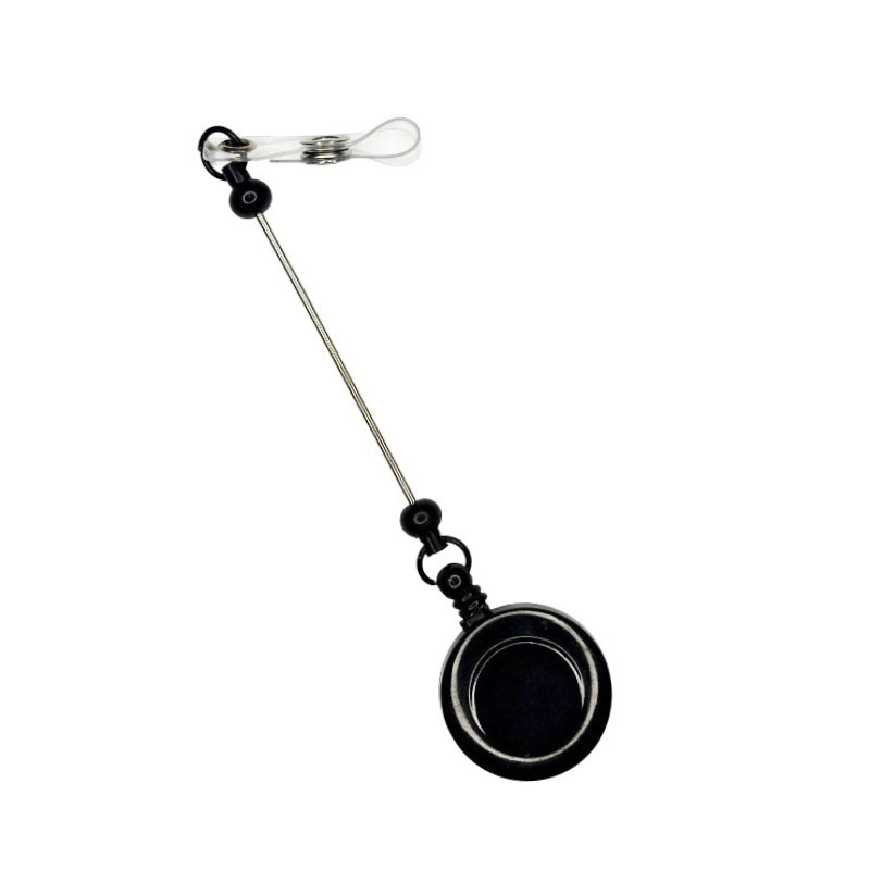 Porta badge retrattile personalizzabile con asta per perle e clip
