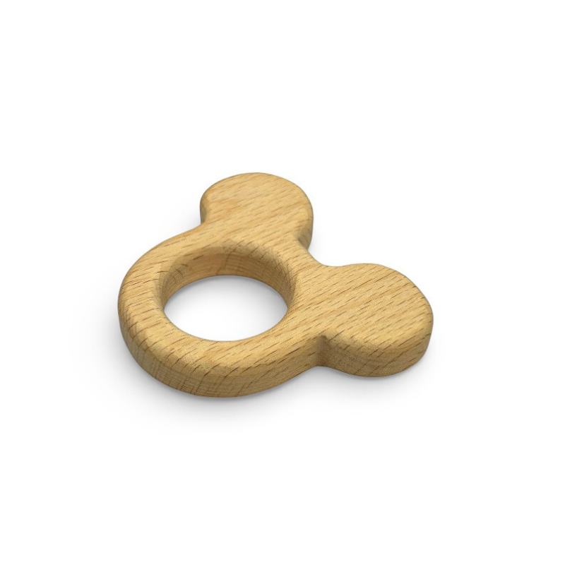 massaggiagengive Topolino 60x50mm legno naturale dentizione neonato