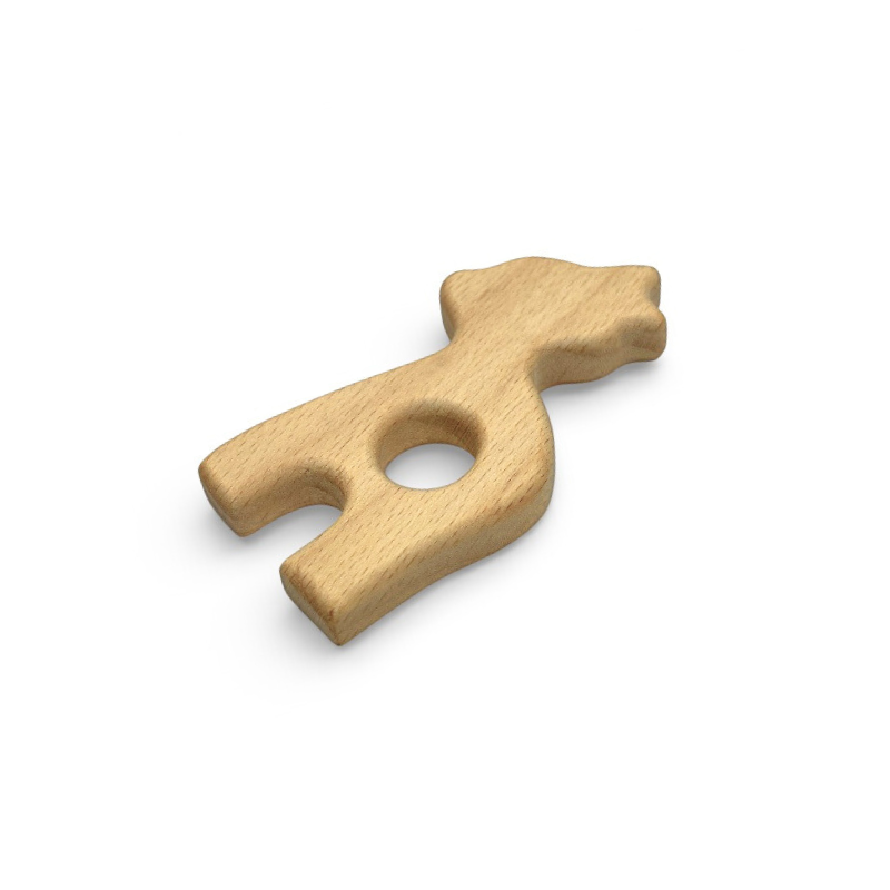 massaggiagengive Giraffa 78x47mm legno naturale dentizione neonato