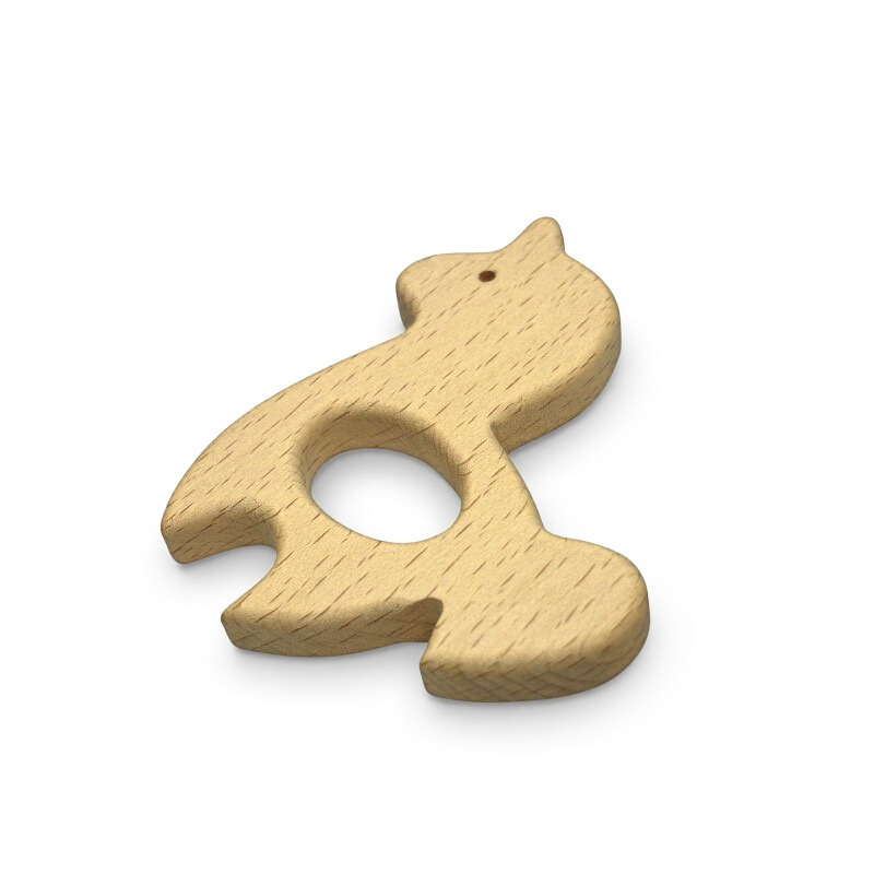 massaggiagengive Unicorno 86x80mm legno naturale dentizione neonato
