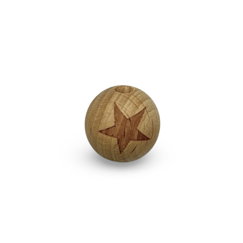 Sfere in Legno Naturale per Catenelle e Accessori Neonato