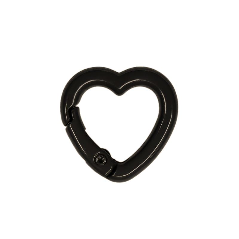 Anello Moschettone a Cuore Colorato 23mm
