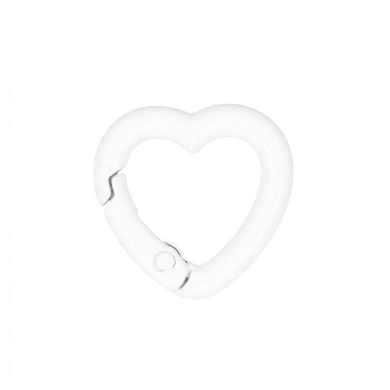 Anello Moschettone a Cuore Colorato 23mm