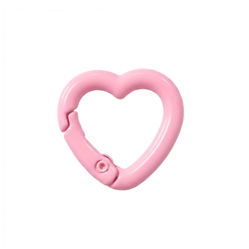 Anello Moschettone a Cuore Colorato 23mm