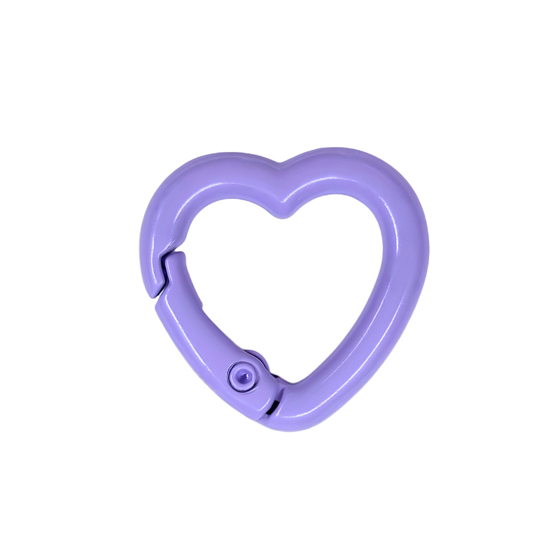 Anello Moschettone a Cuore Colorato 23mm