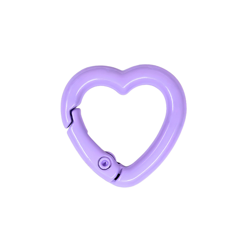 Anello Moschettone a Cuore Colorato 23mm