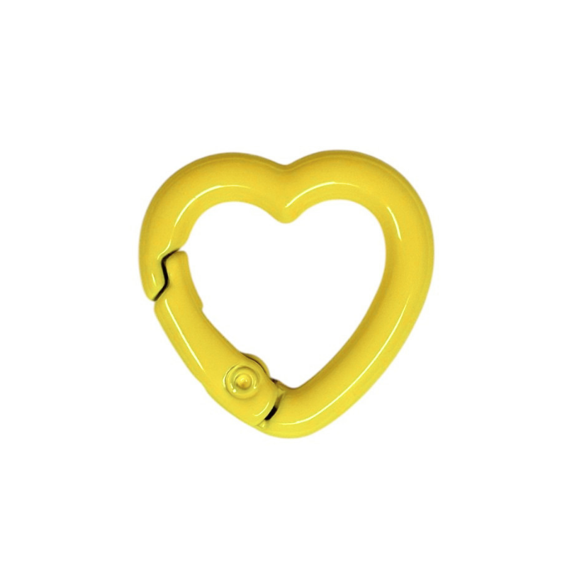 Anello Moschettone a Cuore Colorato 23mm