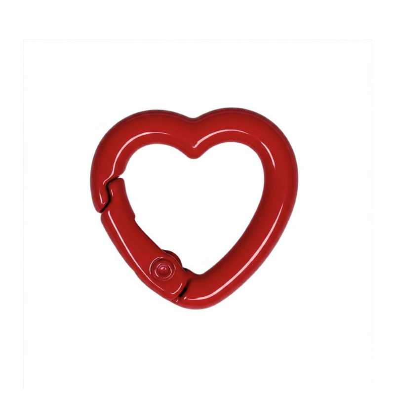 Anello Moschettone a Cuore Colorato 23mm