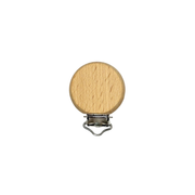 clip legno naturale portaciuccio catenella neonato