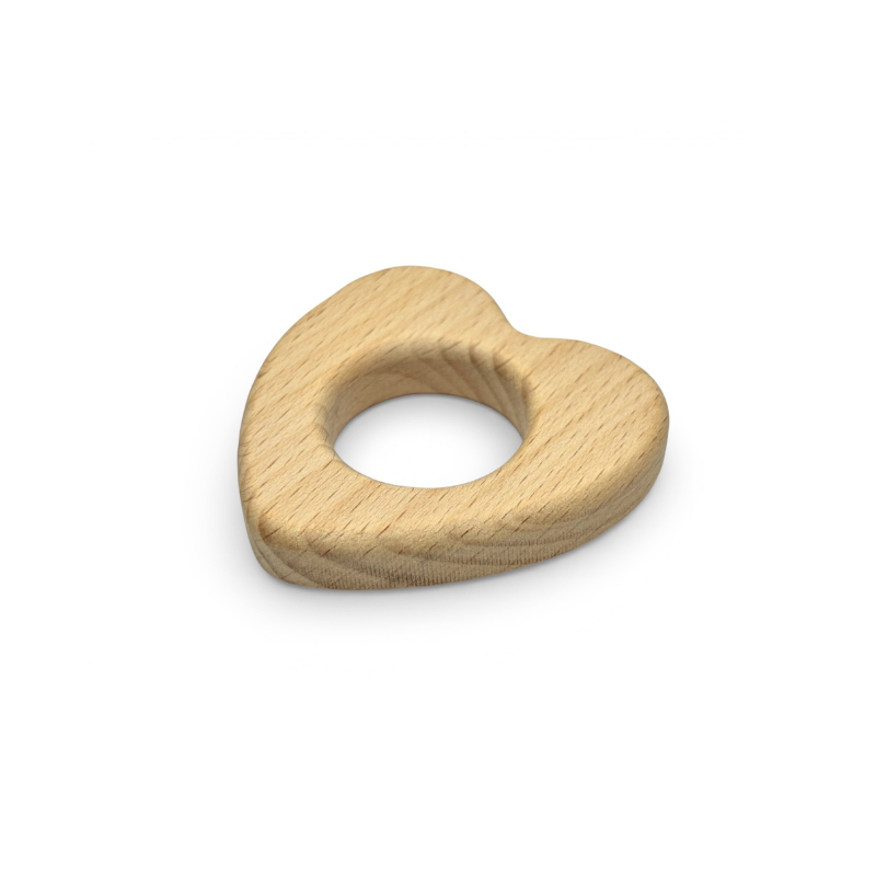 massaggiagengive Cuore 55x53mm legno naturale dentizione neonato