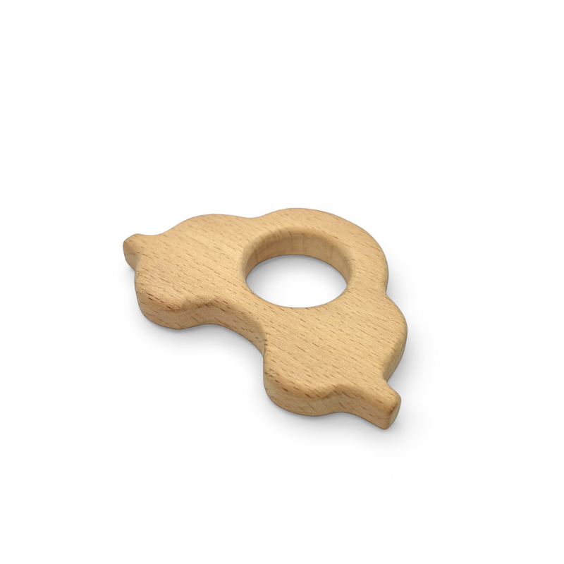 massaggiagengive Macchina 78x52mm legno naturale dentizione neonato