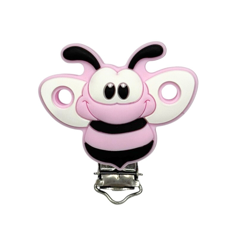 clip in silicone alimentare per dentizione neonati ape 50x40mm
