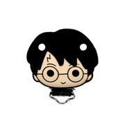 clip in silicone alimentare per dentizione neonati harry-potter 40x35mm