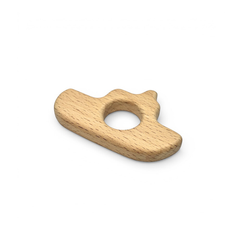 massaggiagengive Barca 72x45mm legno naturale dentizione neonato