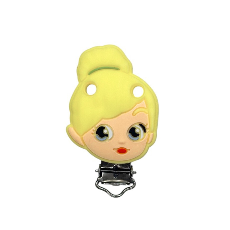 clip in silicone alimentare per dentizione neonati cenerentola 45x35mm