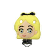 clip in silicone alimentare per dentizione neonati alice 40x40mm