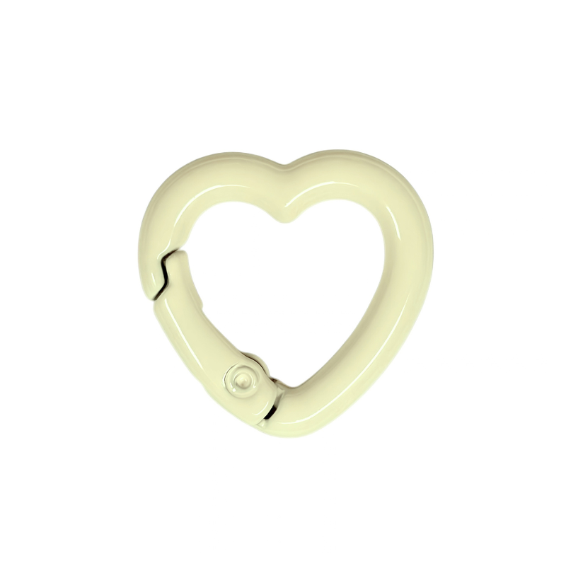 Anello Moschettone a Cuore Colorato 23mm