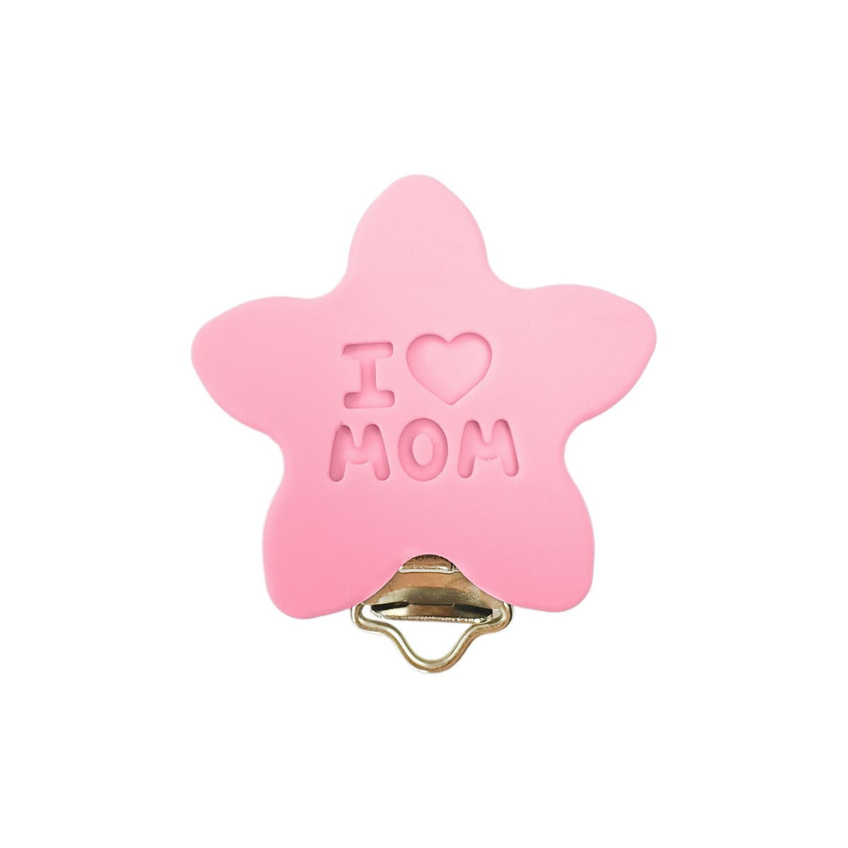 clip in silicone alimentare per dentizione neonati a forma stella