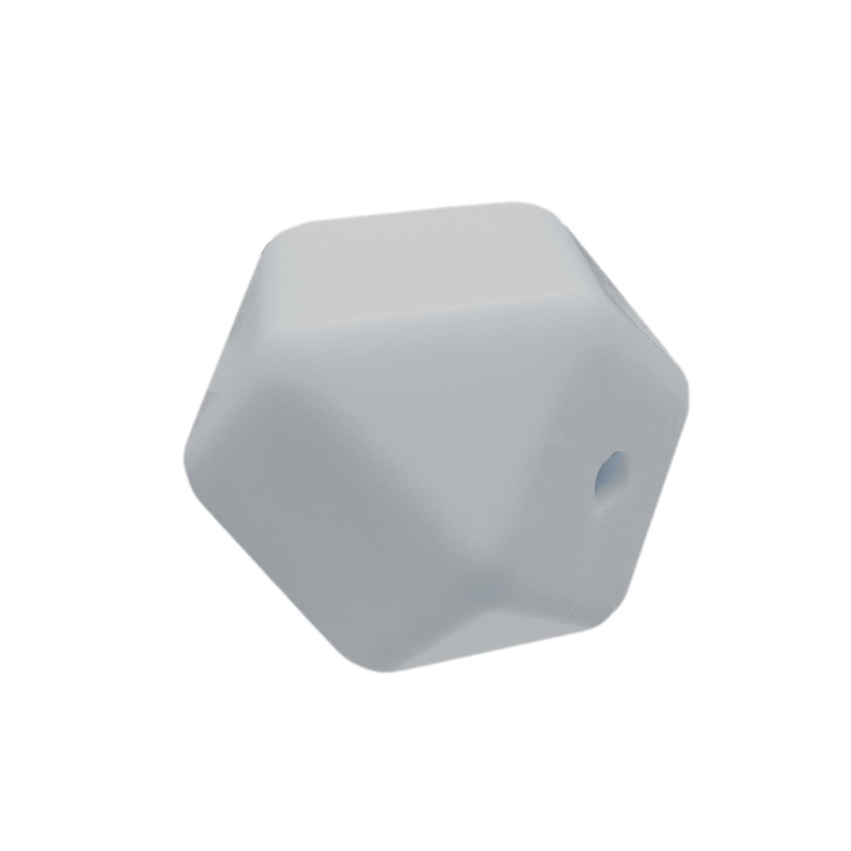 perlina cubo sfaccettato separatore in silicone alimentare Grigio Medio