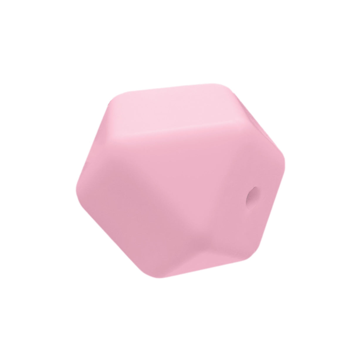 perlina cubo sfaccettato separatore in silicone alimentare Rosa Baby