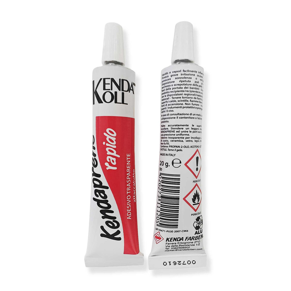 Colla Trasparente Kendaprene Rapido 20 g per Pelle ed Ecopelle