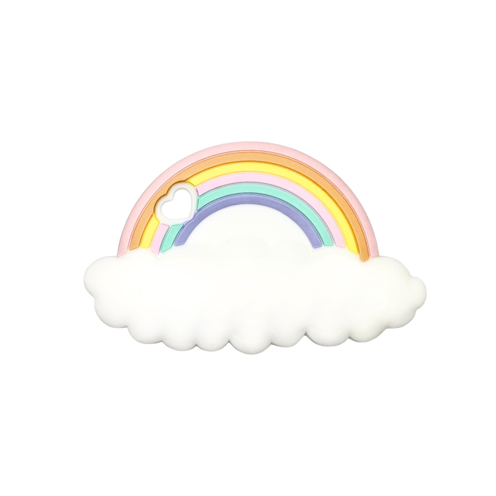 massaggiagengive Arcobaleno silicone dentizione neonato Bianco