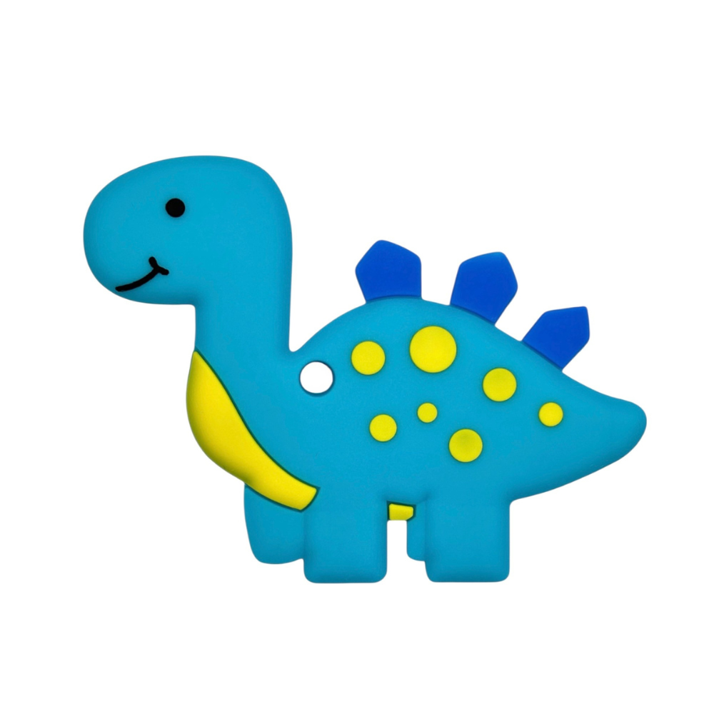 massaggiagengive Dinosauro silicone dentizione neonato Turchese