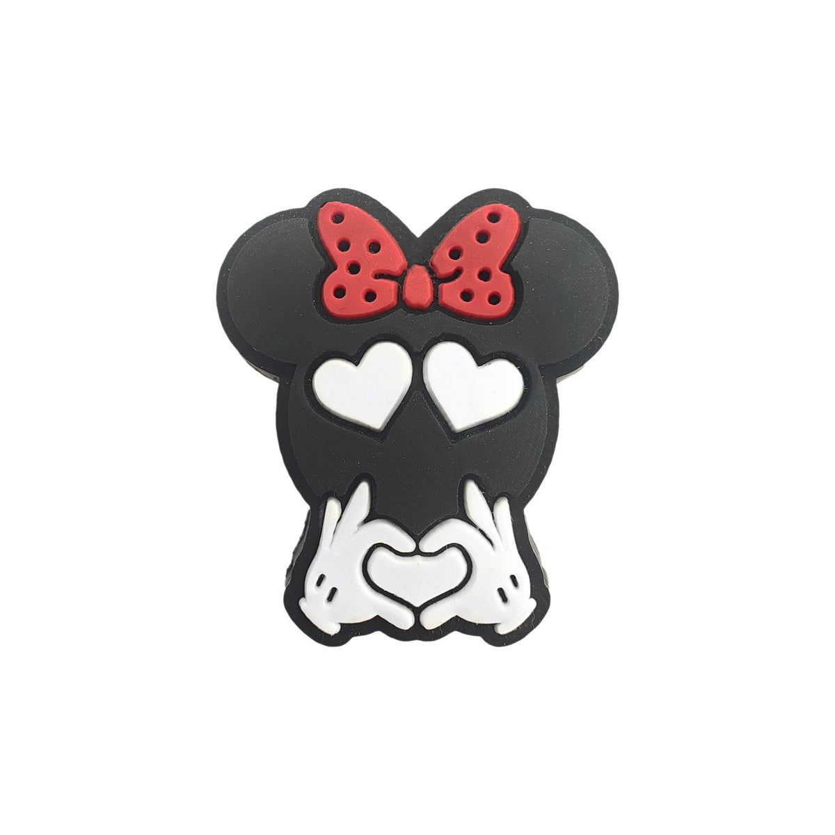 formina in silicone per dentizione perlina Minnie Mouse Cuore - 30x26mm