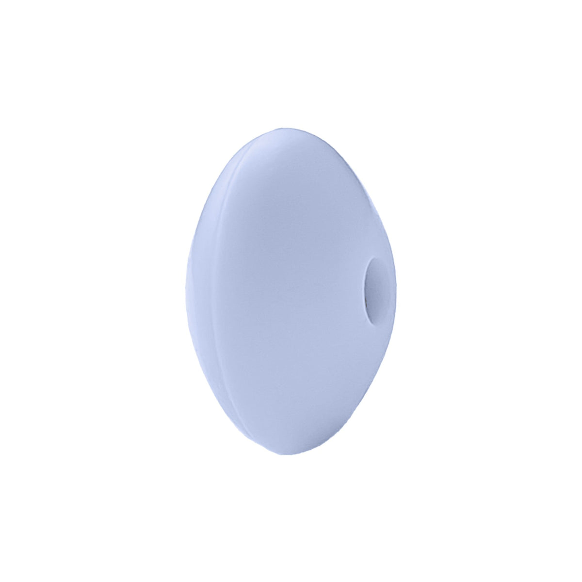 perlina schiacciata separatore 12x7mm in silicone alimentare Azzurro Baby
