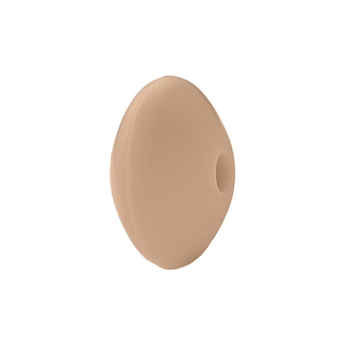 perlina schiacciata separatore 12x7mm in silicone alimentare Cammello
