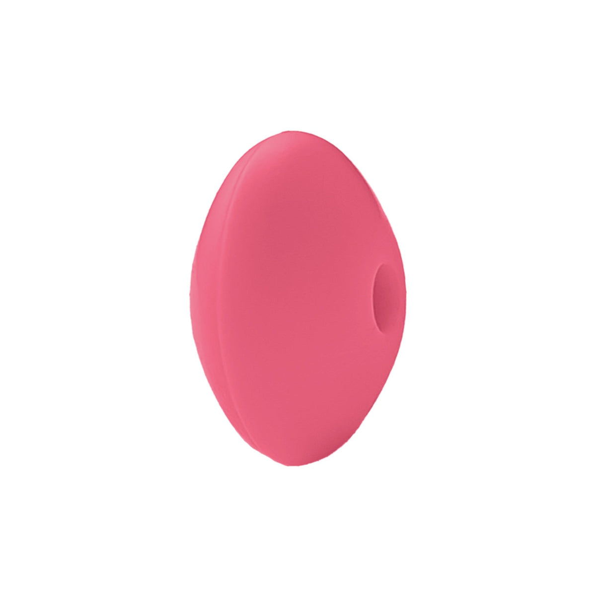 perlina schiacciata separatore 12x7mm in silicone alimentare Fucsia Chiaro