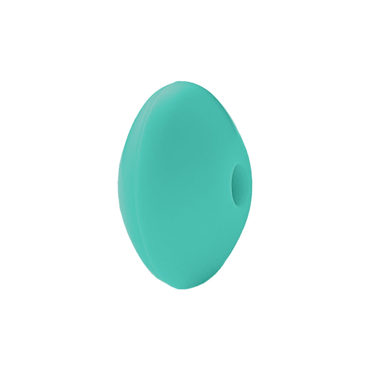 perlina schiacciata separatore 12x7mm in silicone alimentare Giada