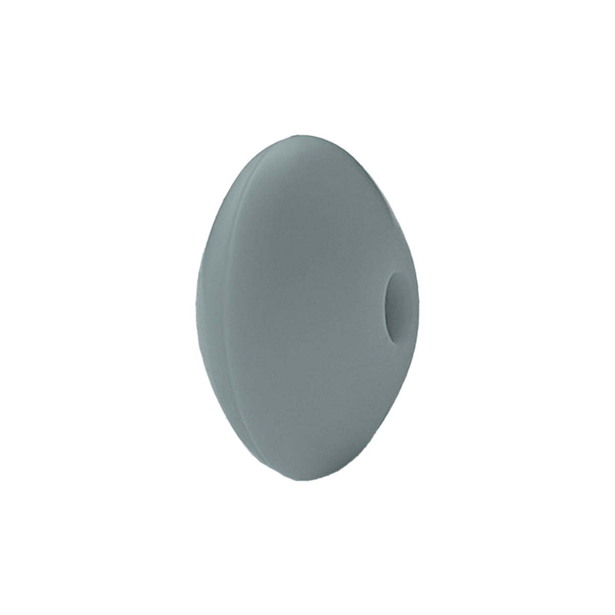 perlina schiacciata separatore 12x7mm in silicone alimentare Grigio Medio