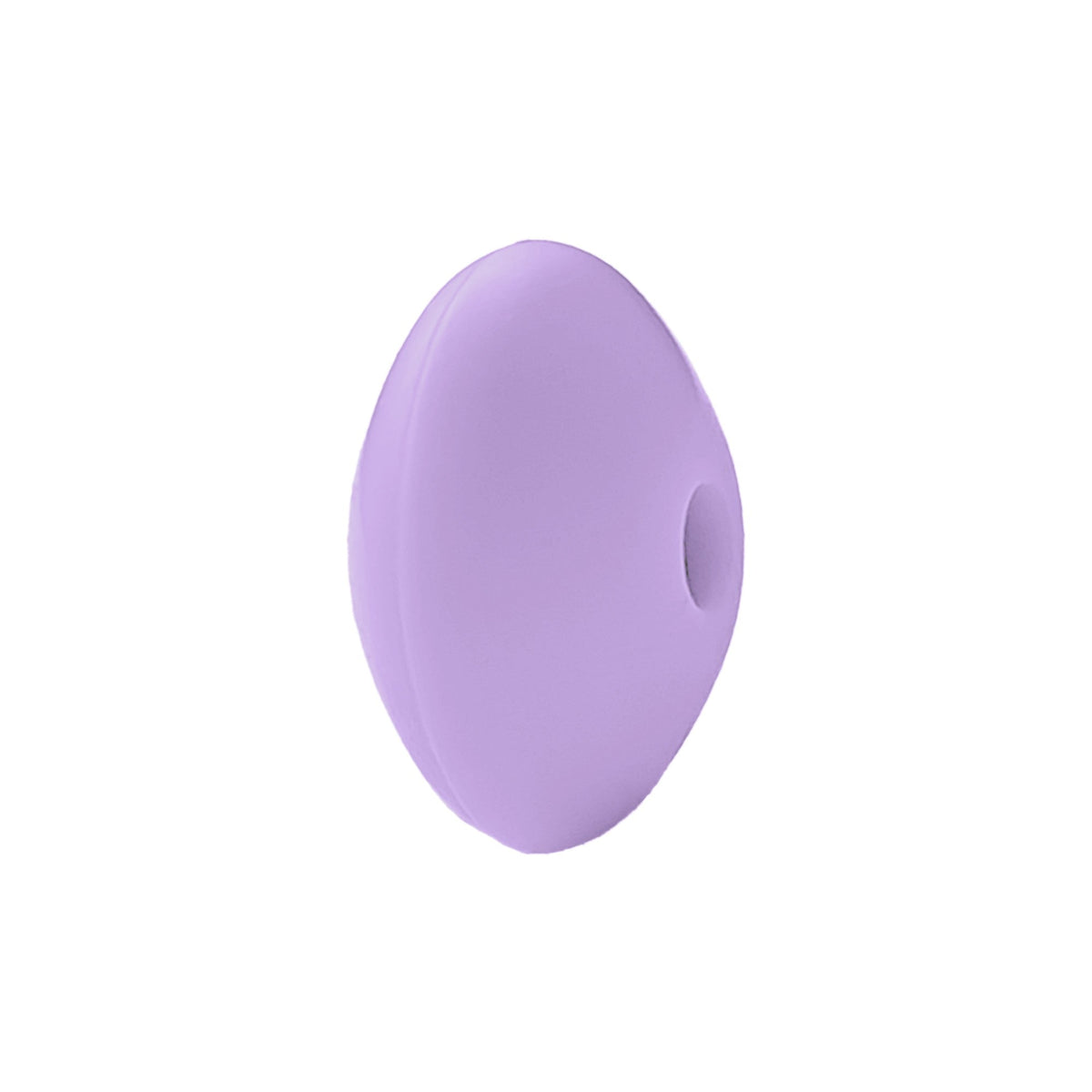 perlina schiacciata separatore 12x7mm in silicone alimentare Lilla