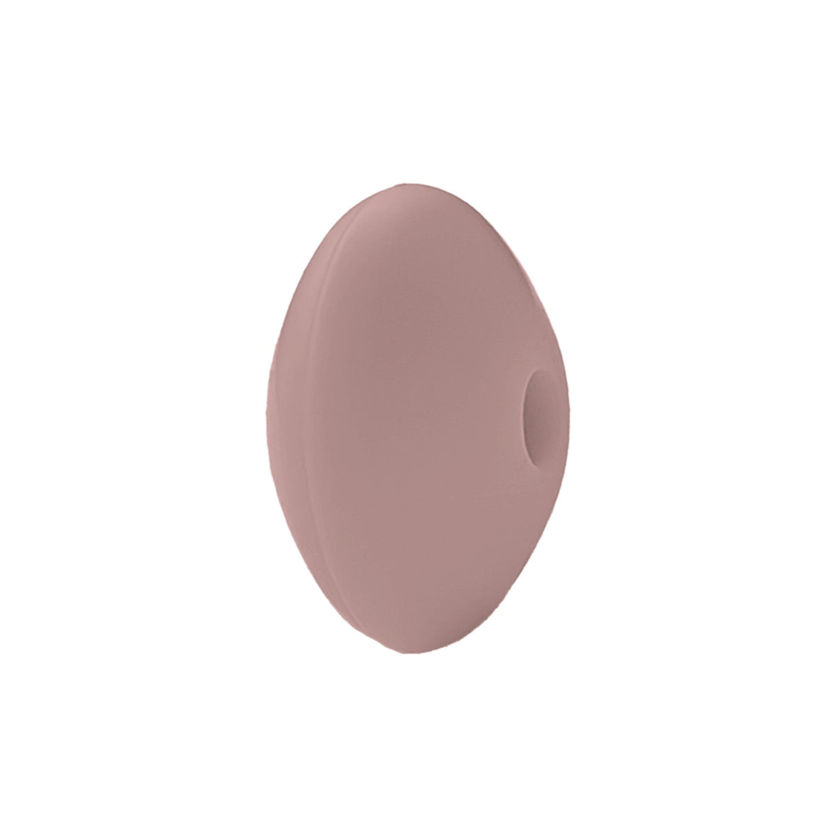 perlina schiacciata separatore 12x7mm in silicone alimentare Rosa Antico