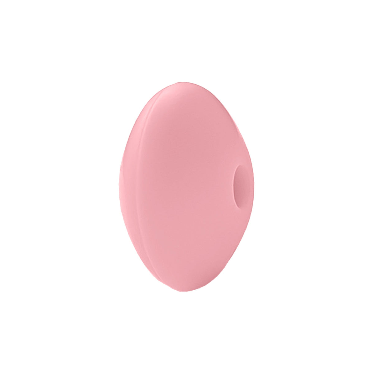 perlina schiacciata separatore 12x7mm in silicone alimentare Rosa Baby