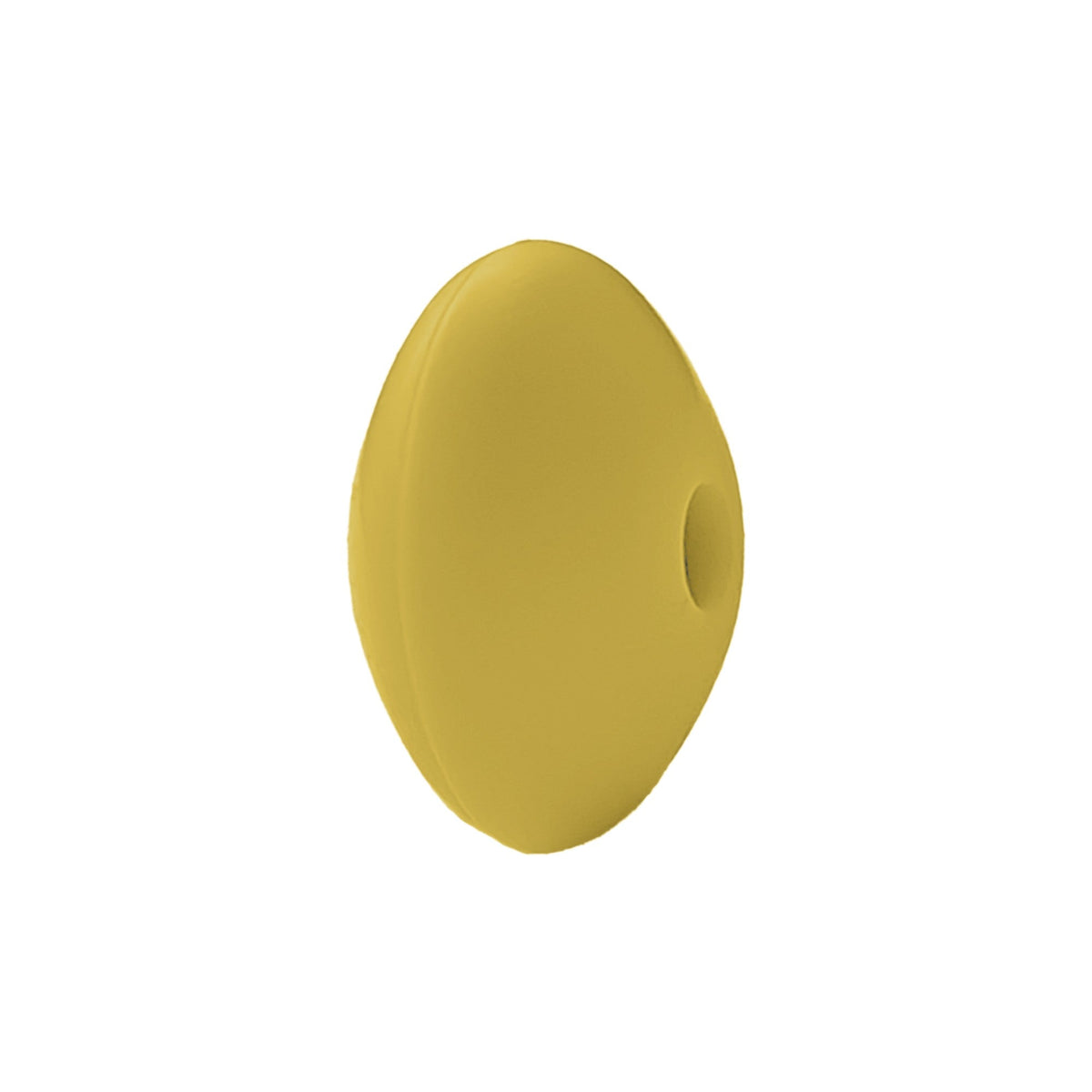 perlina schiacciata separatore 12x7mm in silicone alimentare Senape