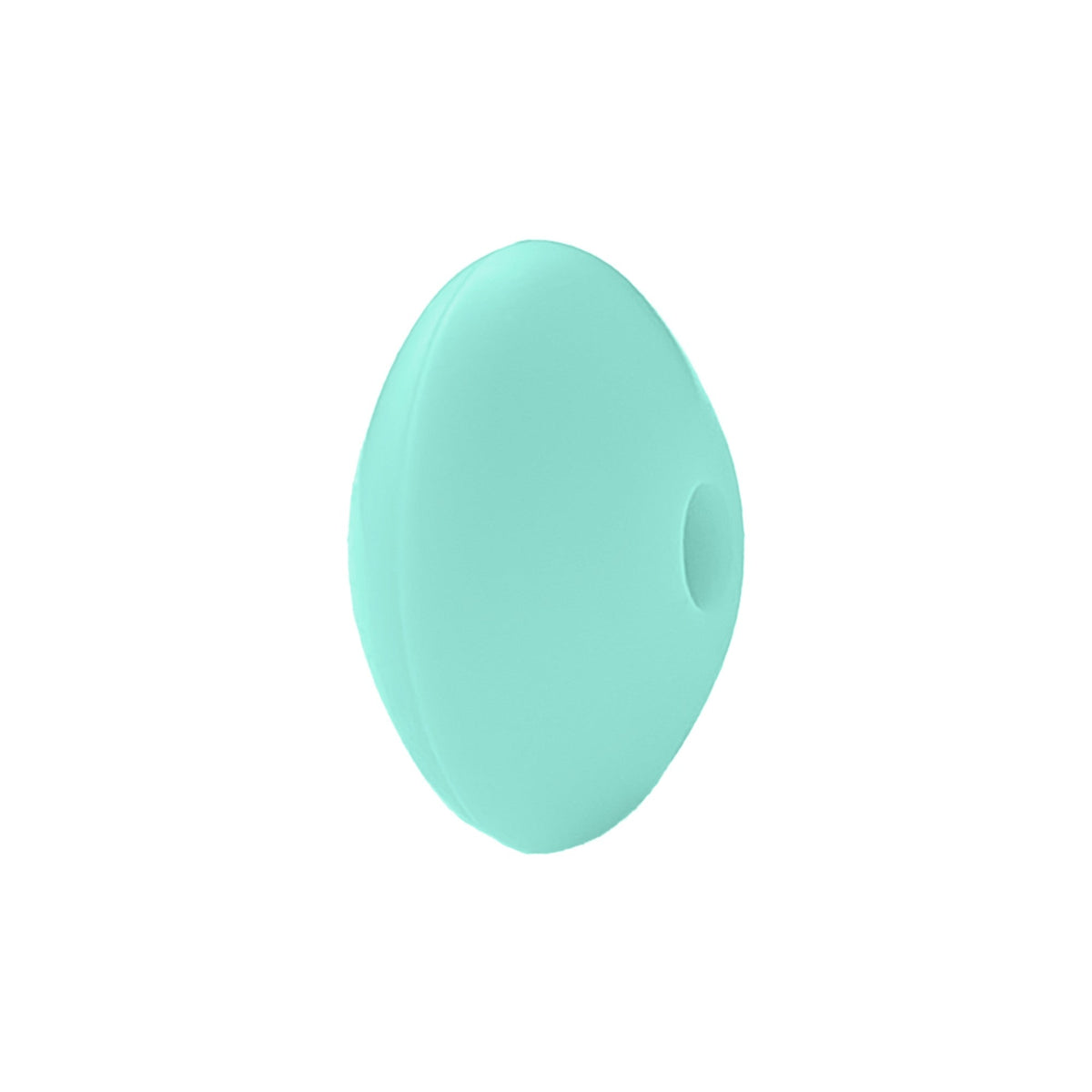 perlina schiacciata separatore 12x7mm in silicone alimentare Verdino