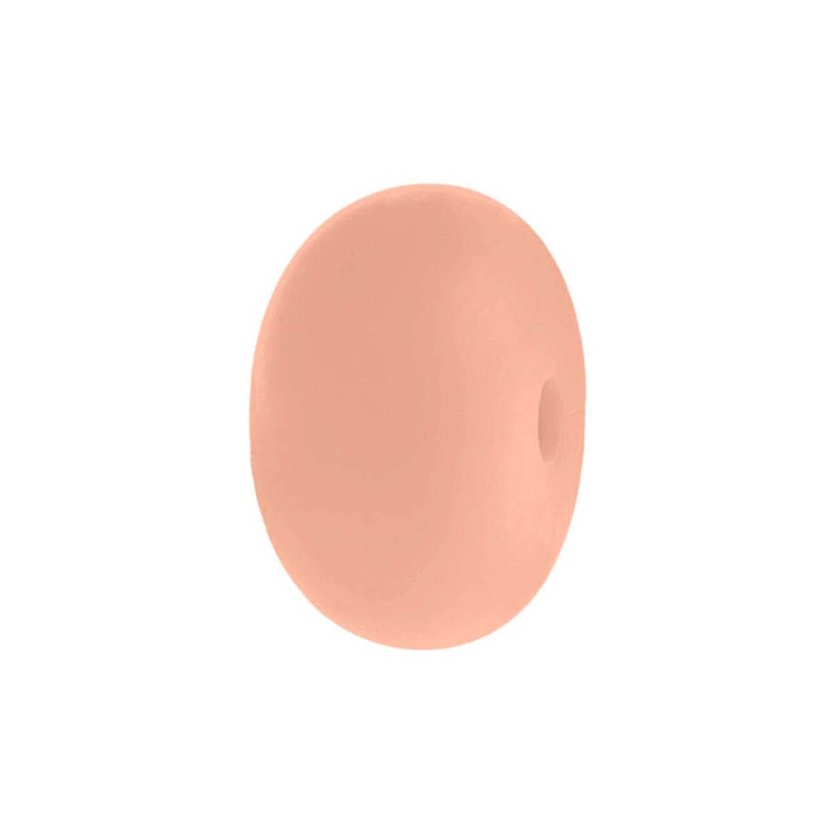 perlina schiacciata separatore 14x8mm in silicone alimentare Salmone