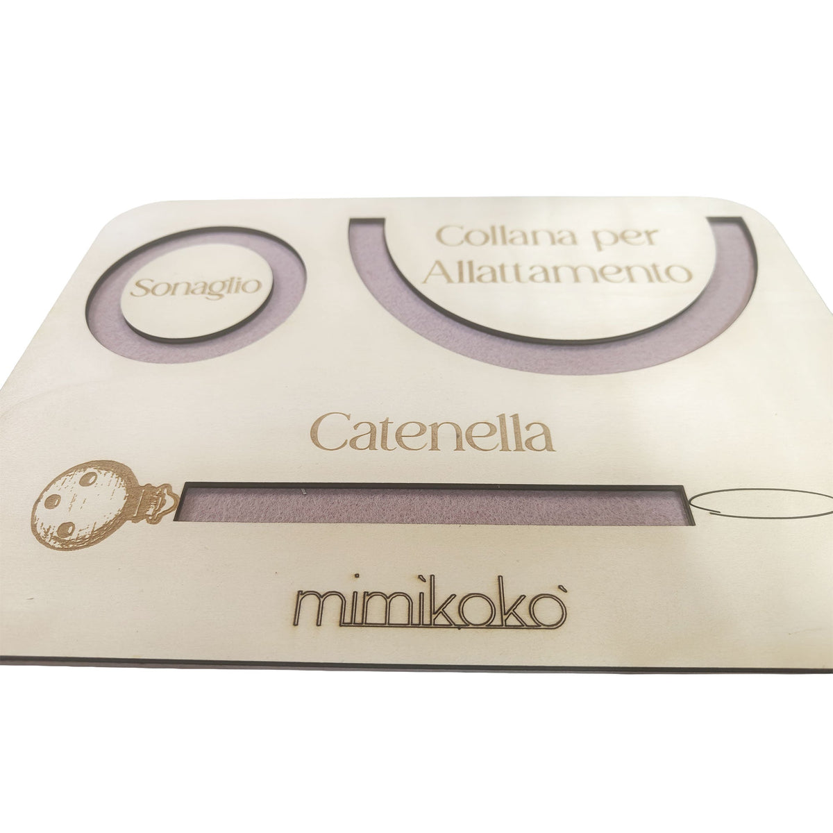 Base in legno per creare catenelle dentizione, sonagli e collane allattamento